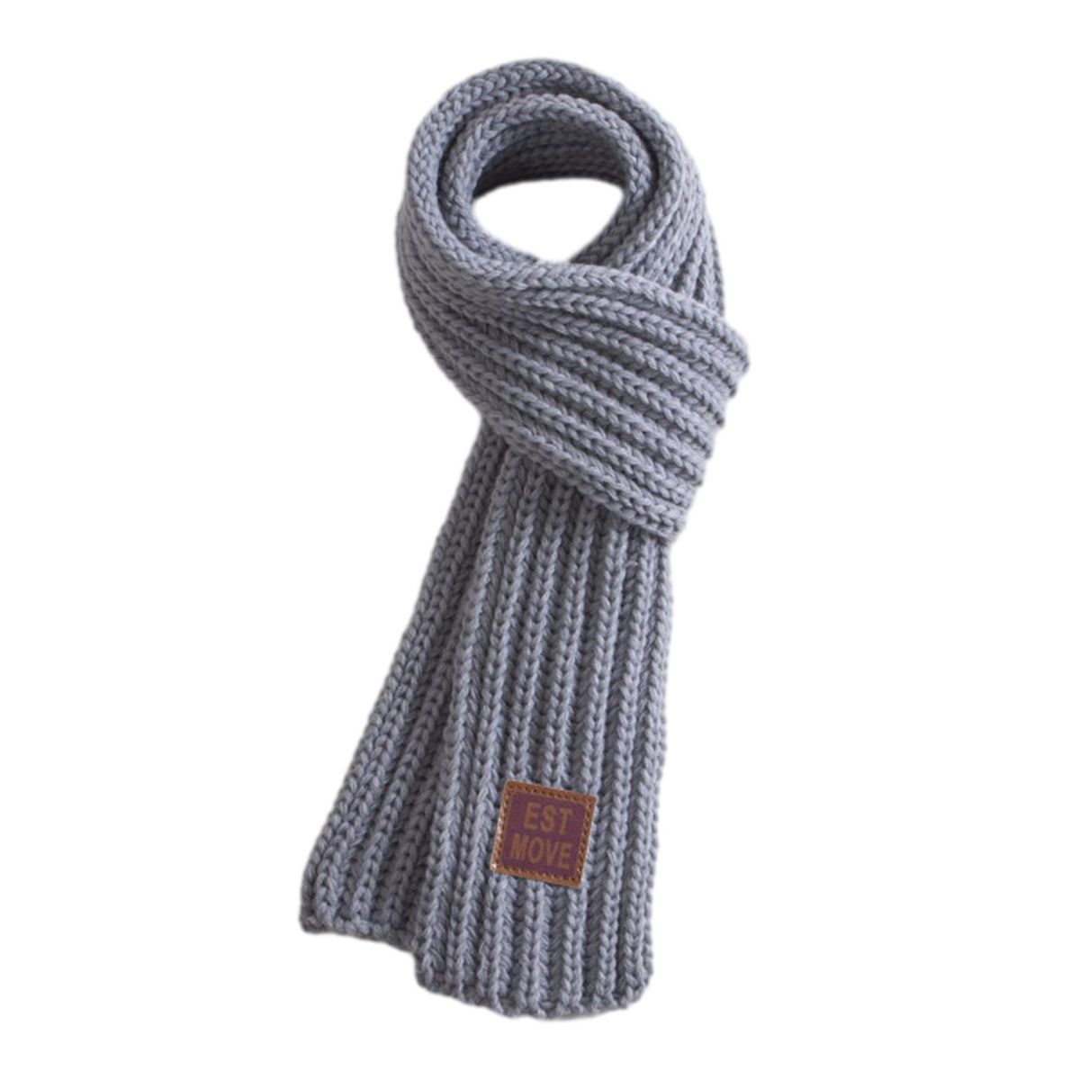 Kids Scarf Cozykidz Knitted Neck Wrap Soft Warm Winter for Babies Grey