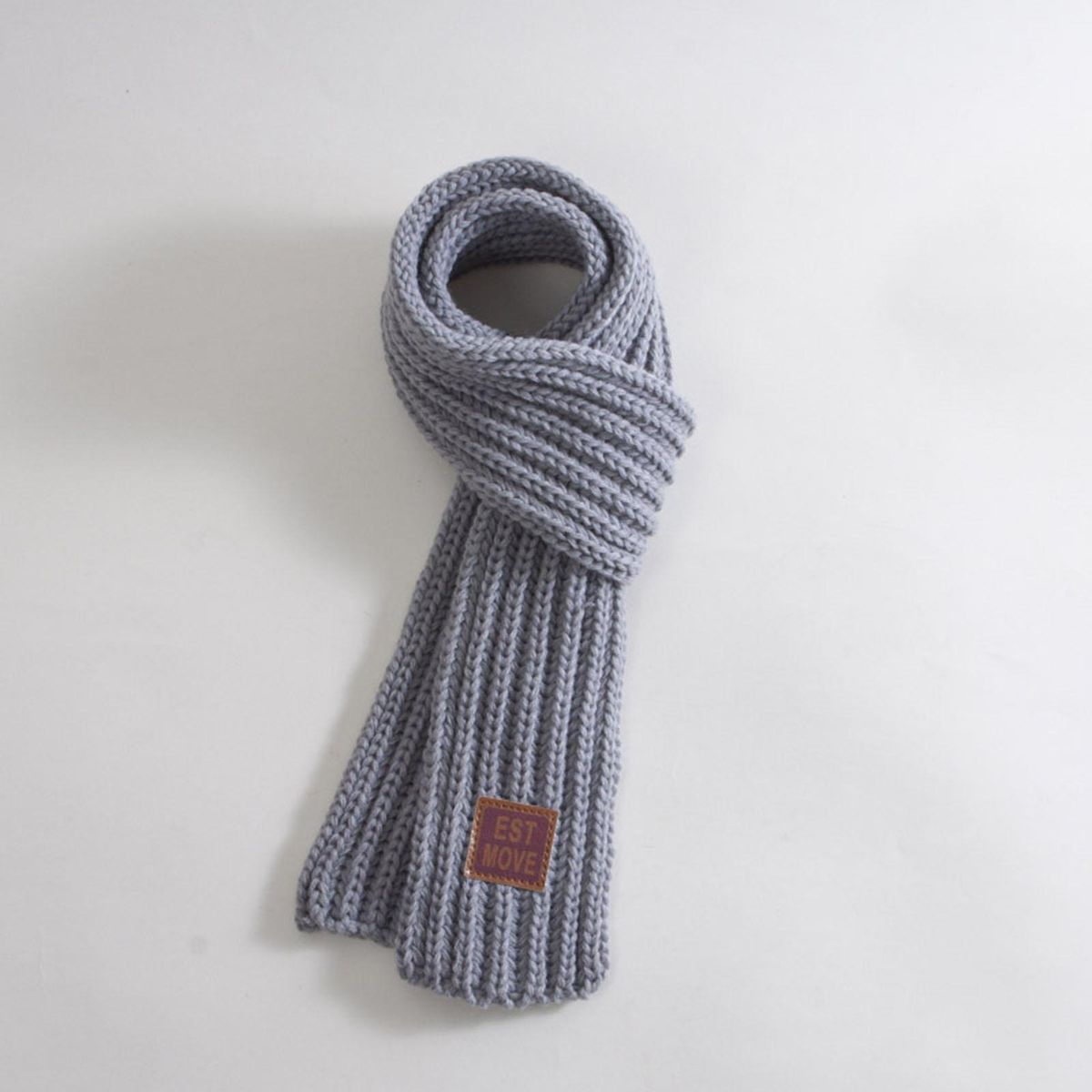 Baby Scarf Cozykidz Knitted Neck Wrap Soft Warm Winter for Babies Grey