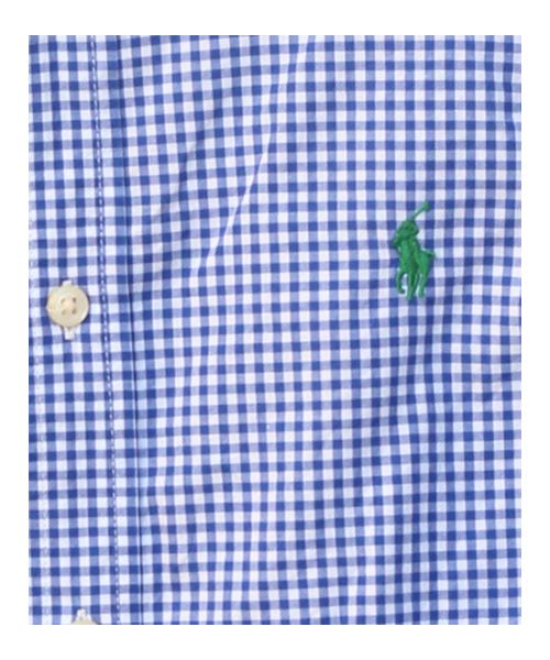 Boy's Checker Long Sleeve  Shirt - Blue