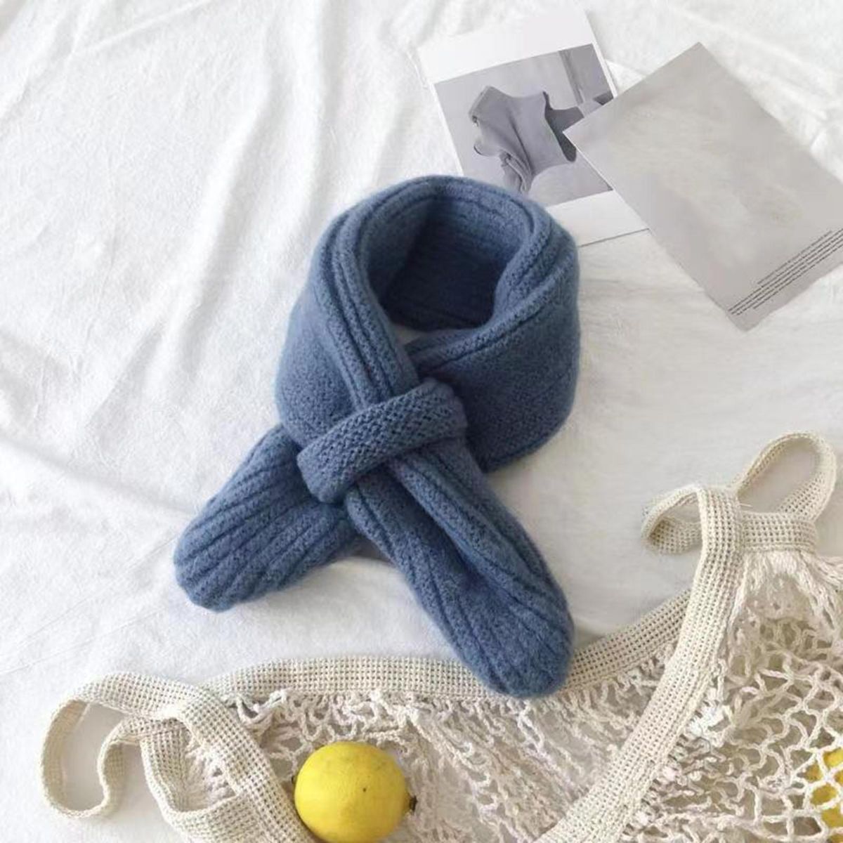 Warm Neck Wrap Cozykidz Knitted Neck Warmer Soft Warm for Winter Blue