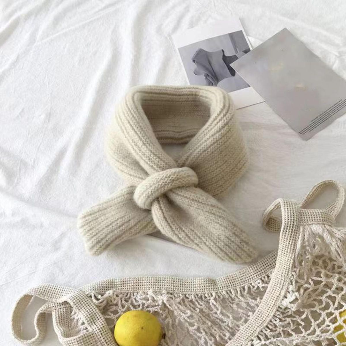 Kids Neck Wrap Cozykidz Knitted Neck Warmer Soft Warm for Winter Beige