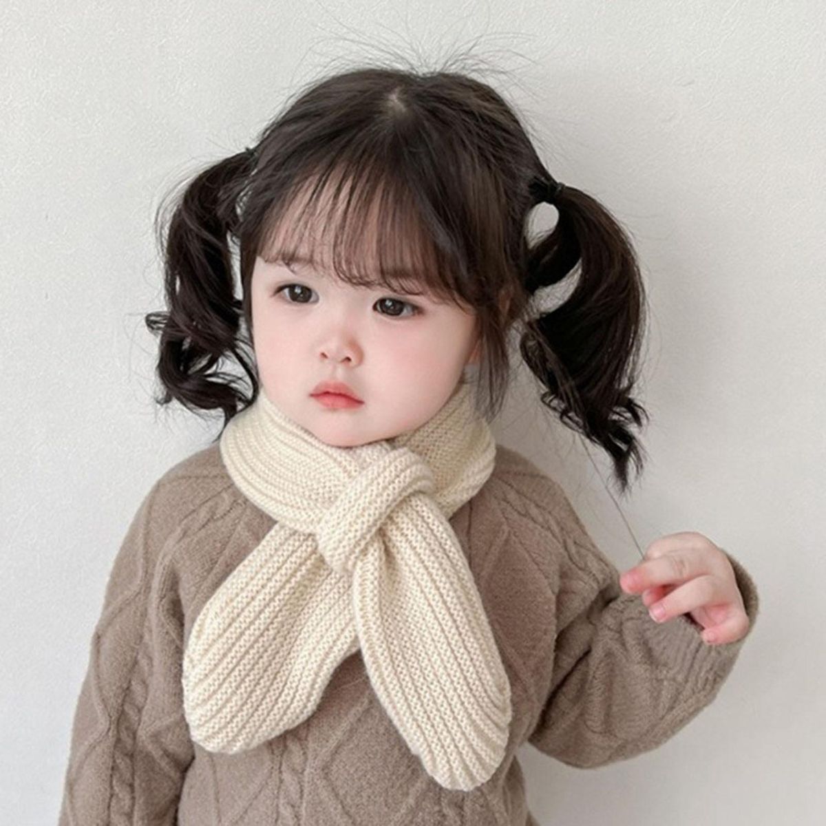 Kids Neck Wrap Cozykidz Knitted Neck Warmer Soft Warm for Winter Beige