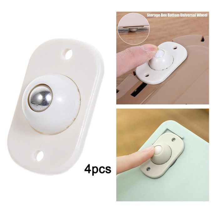 4x Paste Storage Box Pulley Caster Small Furniture Toy Car Steel Ball