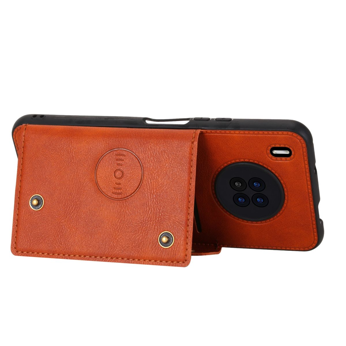For Huawei Y9a Double Buckle PU + TPU Case