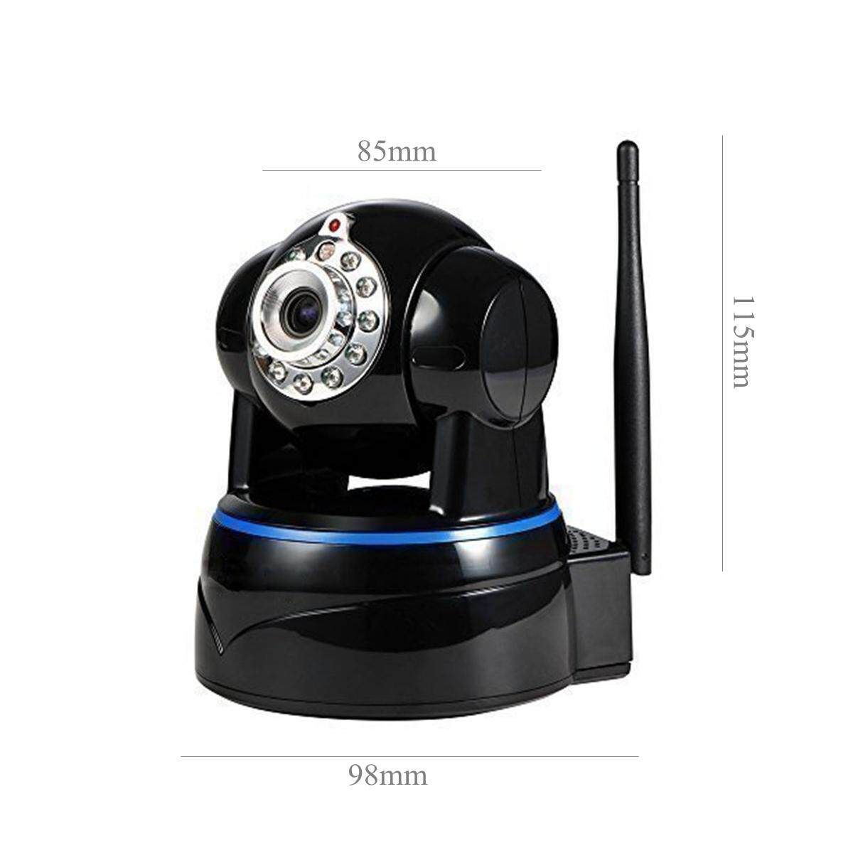 Camera, Uokoo 1080p WiFi Security Camera Built-in Microphone, Pan/Tilt With 2-Way Audio, Night Vision, Baby Video Nanny Cam, Motion Wireless Webcam (Black-1080P)