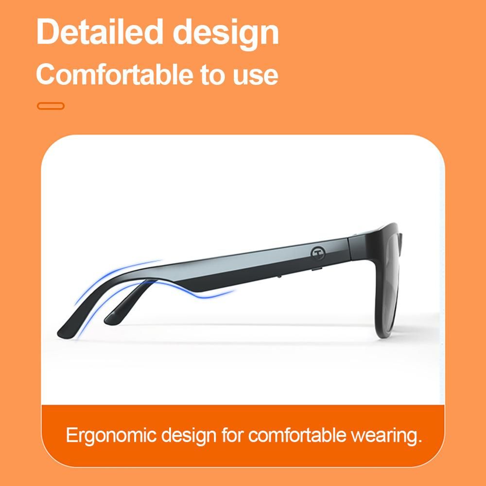 Lenovo Lecoo C8 Smart BT Headset UV Protection Music Glasses BT5.0 Chip Stable Pairing Comfortable Wearing Simple Operation
