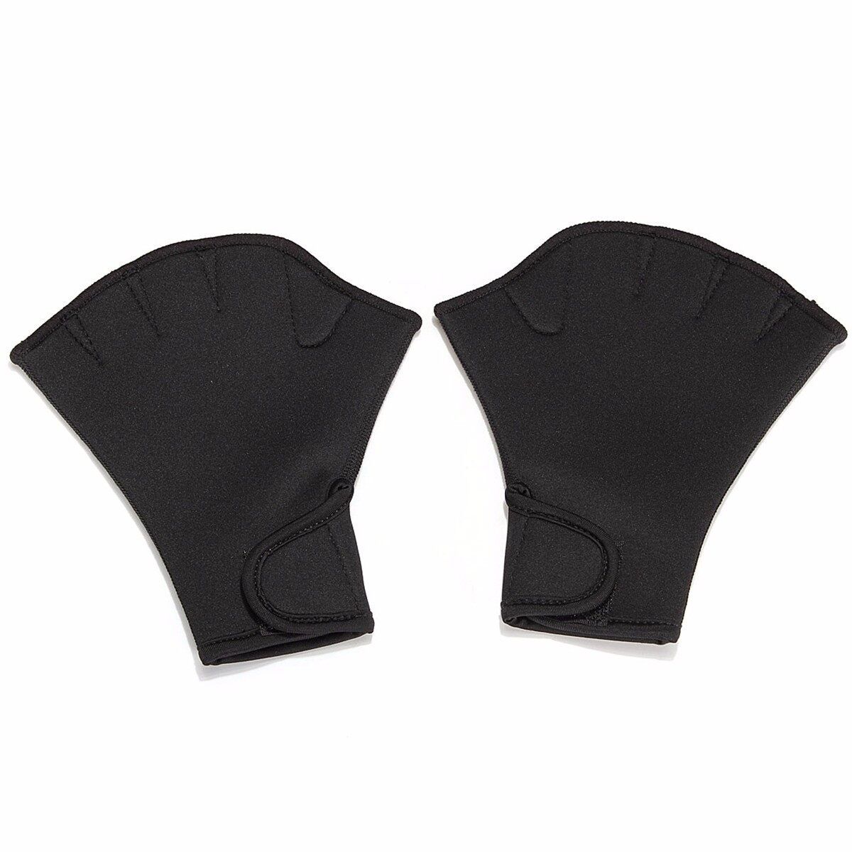 1Pair Fingerless Surfing Swimming (L Black) L Black