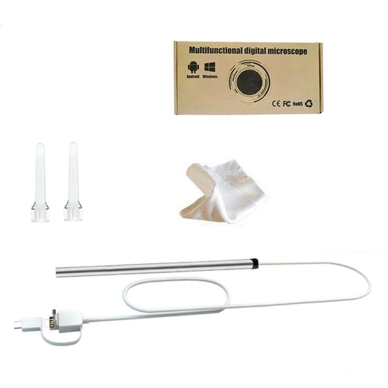 3 In 1 Ear Wax Removal Tool,USB Otoscope-Ear Scope Camera In Ear Cleaning Endoscope Visual Ear Spoon 5.5mm Ear Pick Otoscope-S