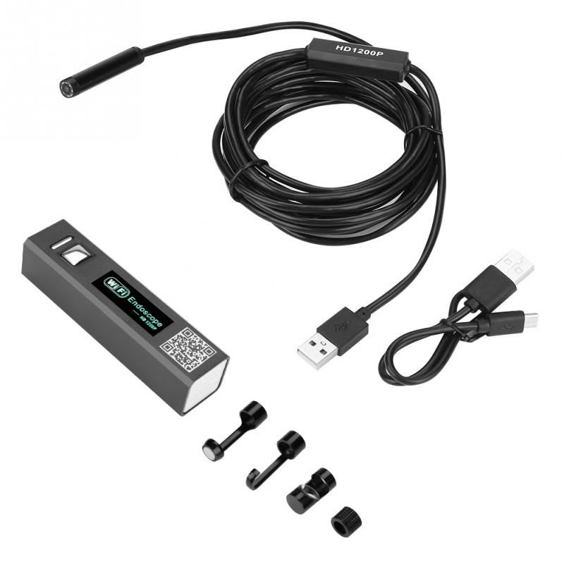 F150 1200P 8LED WiFi Endoscope 2MP HD Borescope USB  Camera IP68 Waterproof Industrial Endoscope For IOS Android-3.5m
