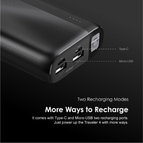 Fast Charging Led Power Bank - 20000mAh