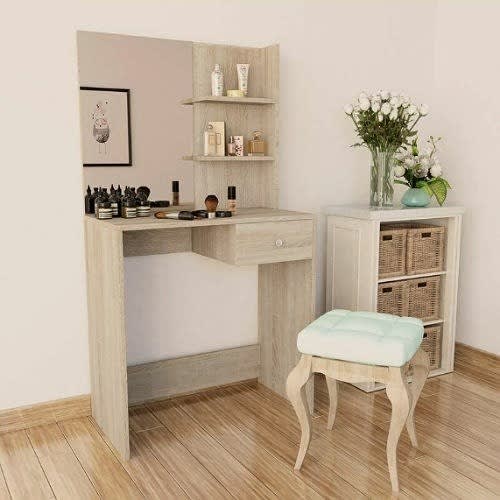 J Best -dressing Table With Mirror Oak
