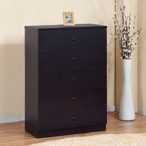 J Best 5-Drawer Dresser Chest - Black