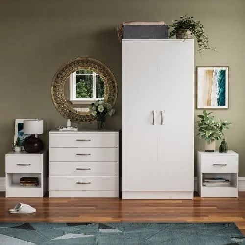 Zeem Venture - Bedroom Set - 4 Pieces - White