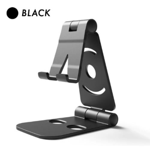Folding Bracket Phone Holder Stand - Black