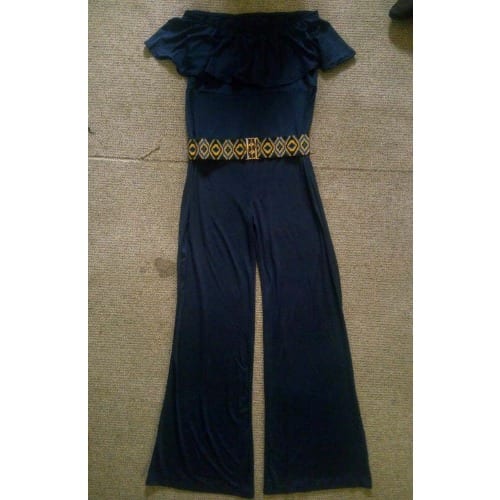 Emfed Belt Detail Jumpsuit - Navy Blue