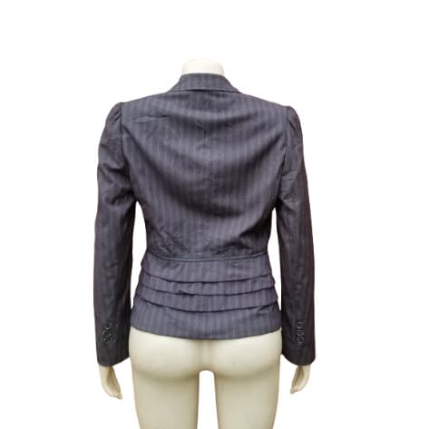 Ladies Stripes Jacket With Full Lining - Grey