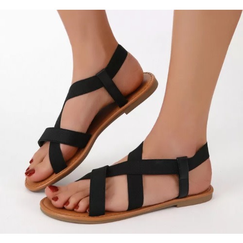 Ladies Luxury Elastic Flat Sandals