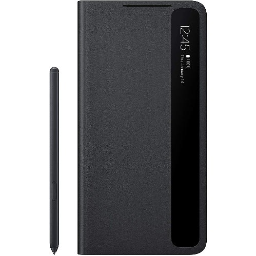Samsung Galaxy S21 Ultra S-view Flip Case With S-pen Bundle - Black