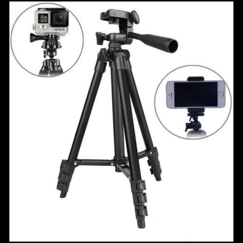 Professional Tripod 3120 Camera Stand + Free Phone Clip Holder