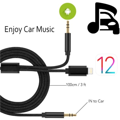 2 In 1 Aux Cable For iPhone And Android Phone