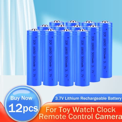Lithium Rechargeable Battery For Flashlight Powerful Torch - 12Pieces - 3.7v 5800mAh