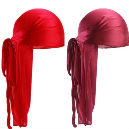 2 In 1 Silky Durags(Red & Wine)