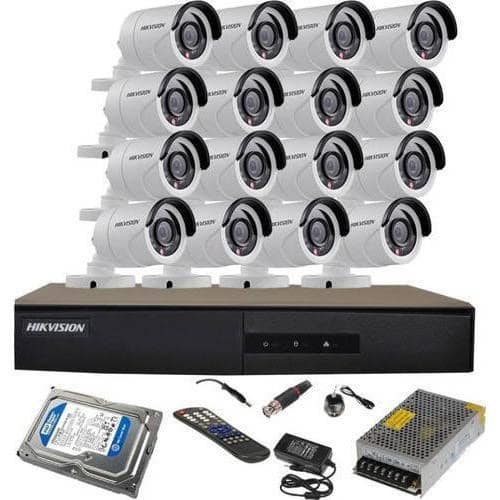 16 CCTV Camera Complete Kit + 4 Terabyte Hard Drive
