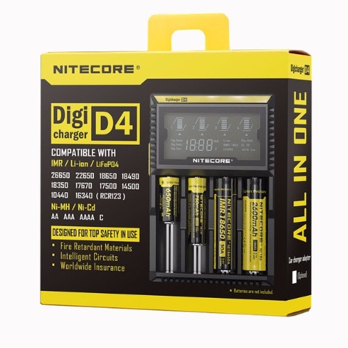 D4 Digicharger LCD Intelligent Li-ion Ni-MH / Ni-Cd AA AAA Battery Charger