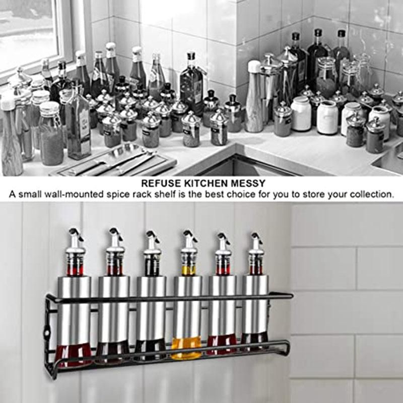 4Pcs Spice Racks, Wall Mount with Plenty of Screws and Wall