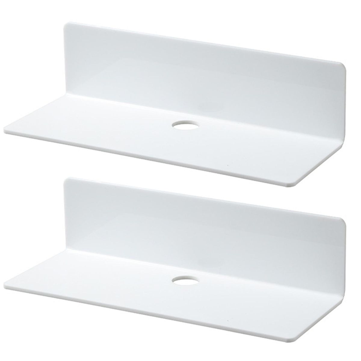 Security Camera Shelf Acrylic Wall Shelves with Speaker Hole Clock White