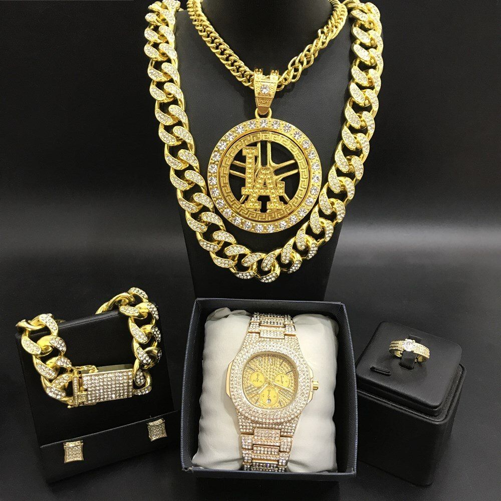 Sophisticated Iced Studded Glamour Watch & Blazzing Collection 4 Classic Boss