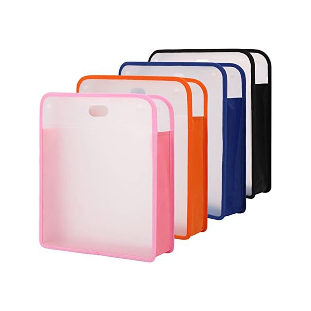 4Pcs 15.8 x 13 x 3 Inches Scrapbook Paper Storage Organizer Box, Expandable Paper Folio12 x 12 Sheets,for Cardstock