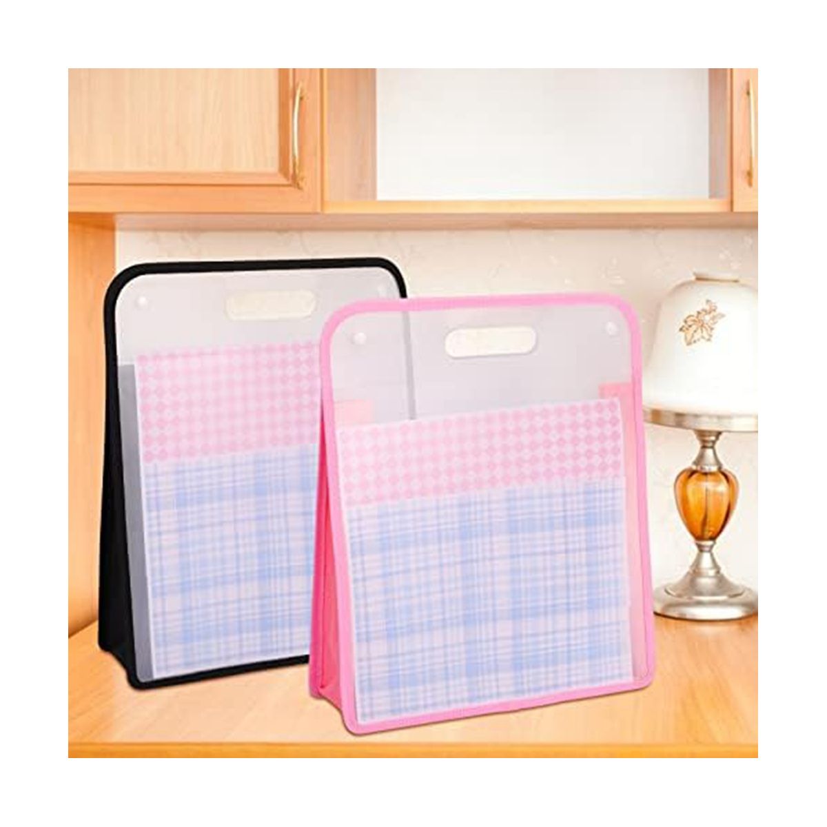4Pcs 15.8 x 13 x 3 Inches Scrapbook Paper Storage Organizer Box, Expandable Paper Folio12 x 12 Sheets,for Cardstock