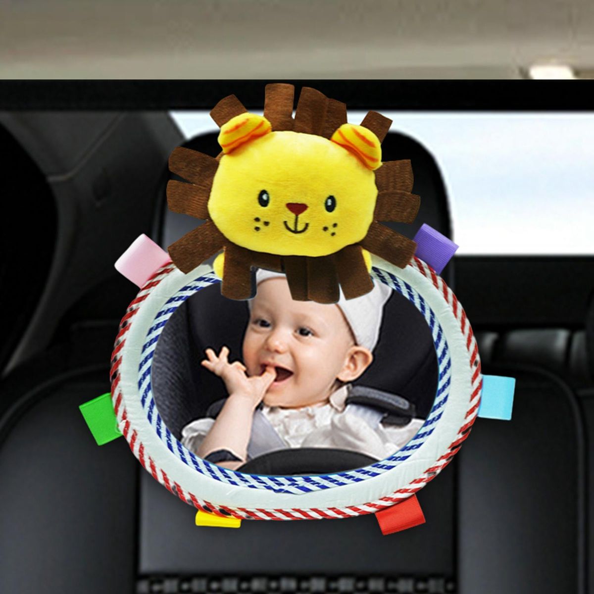 Car Back Seat Mirror Rearview Mirror Cute  Spot Style