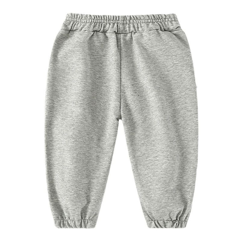 95% Cotton 5% Spandex Kids Boys Casual Print Pants-Grey