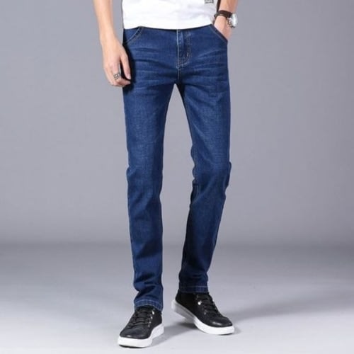 Men's Relaxed Straight Fit Denim Jean - Blue