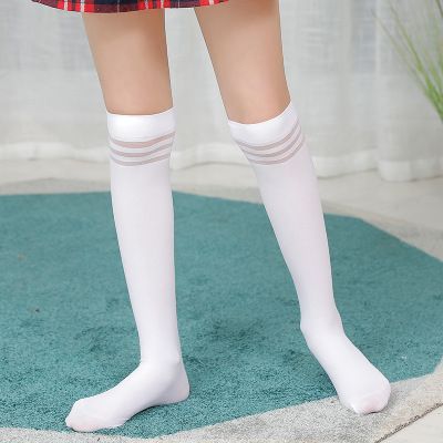 Cotton Long School Socks High Socks Girls White Knee