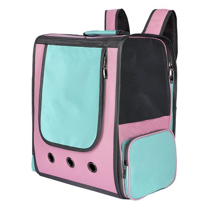 Pet Puppy Backpack For Cat Small Dog Travel Hiking Pink Roller Blind