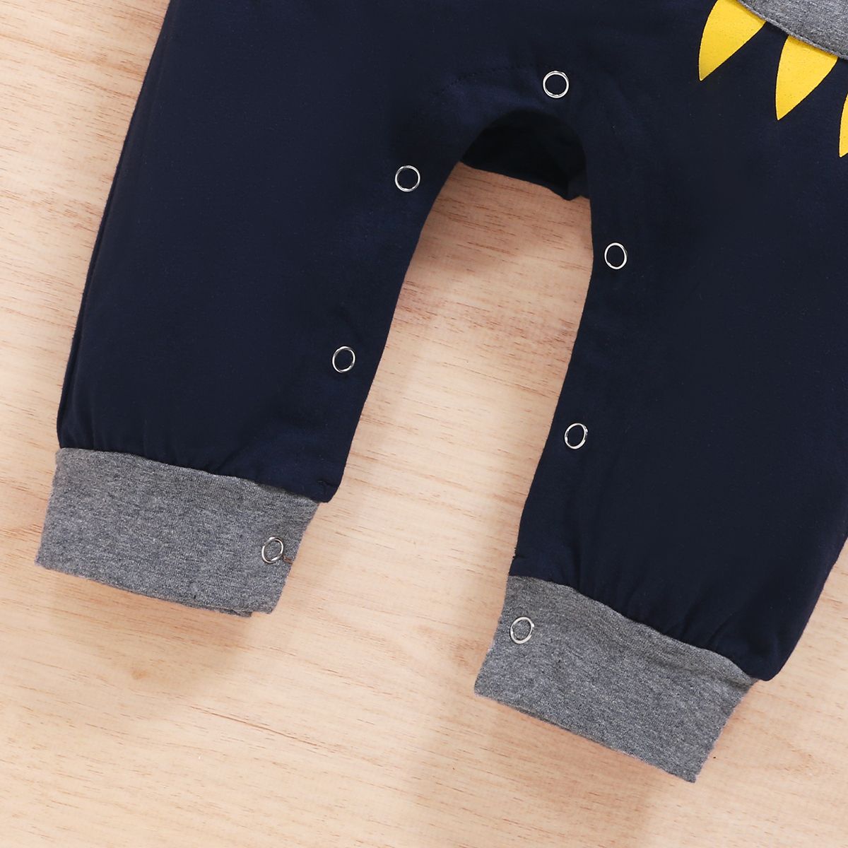 Baby Boys Cartoon Bear Long Sleeve Hoodie Romper