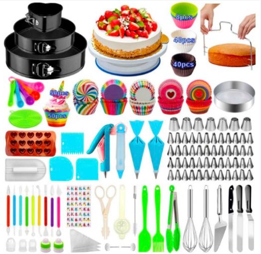Cake Turn Table Decoration Set -493 Piece