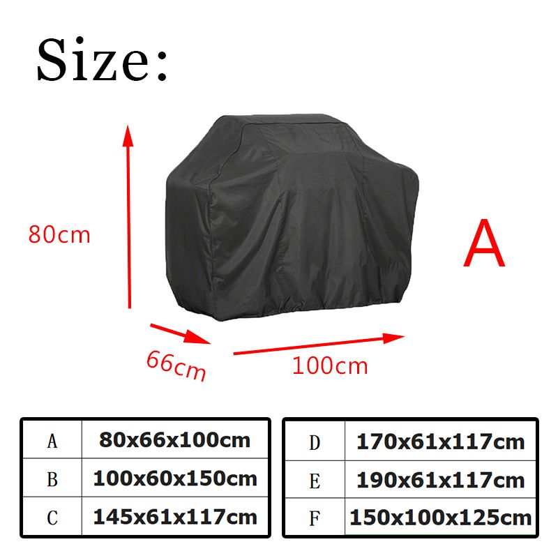 6 Size BBQ Grill Barbeque Cover Anti-Dust Waterproof Heavy Duty Barbeque Grill BBQ Cover Outdoor Rain Protective Barbecue Cover