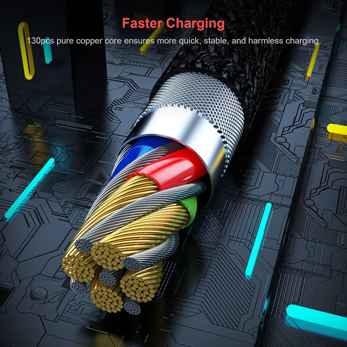 3-IN-1 USB Charging Cable Multi Charger Line Type C Micro