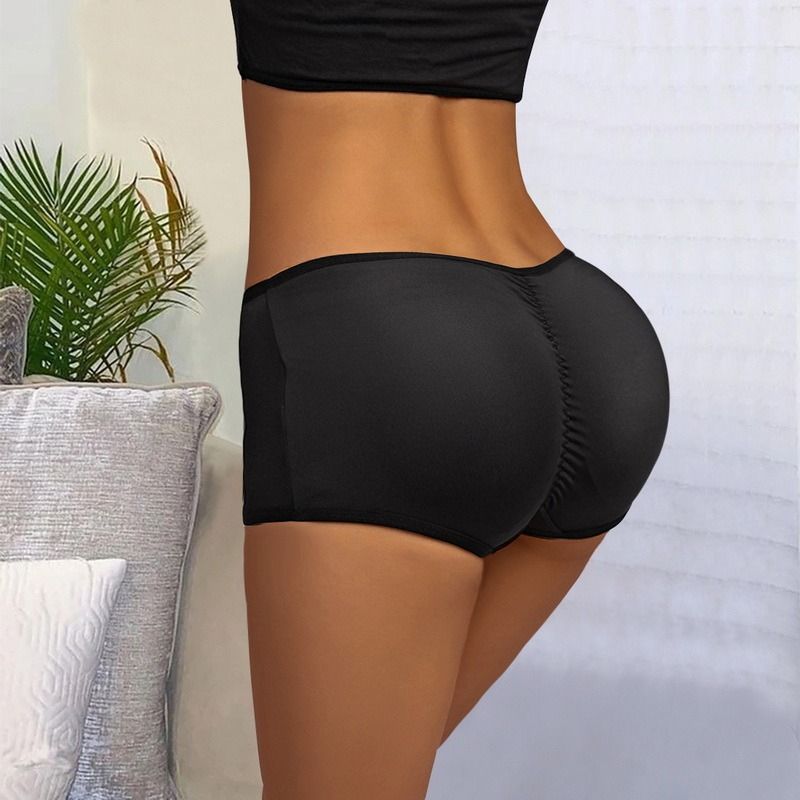 (apricot)Women Body Shaper Padded  Lifter Panty  Hip Enhancer Fake Hip Shapwear Briefs Push Up Panties Plus Size Booty Shorts DOU