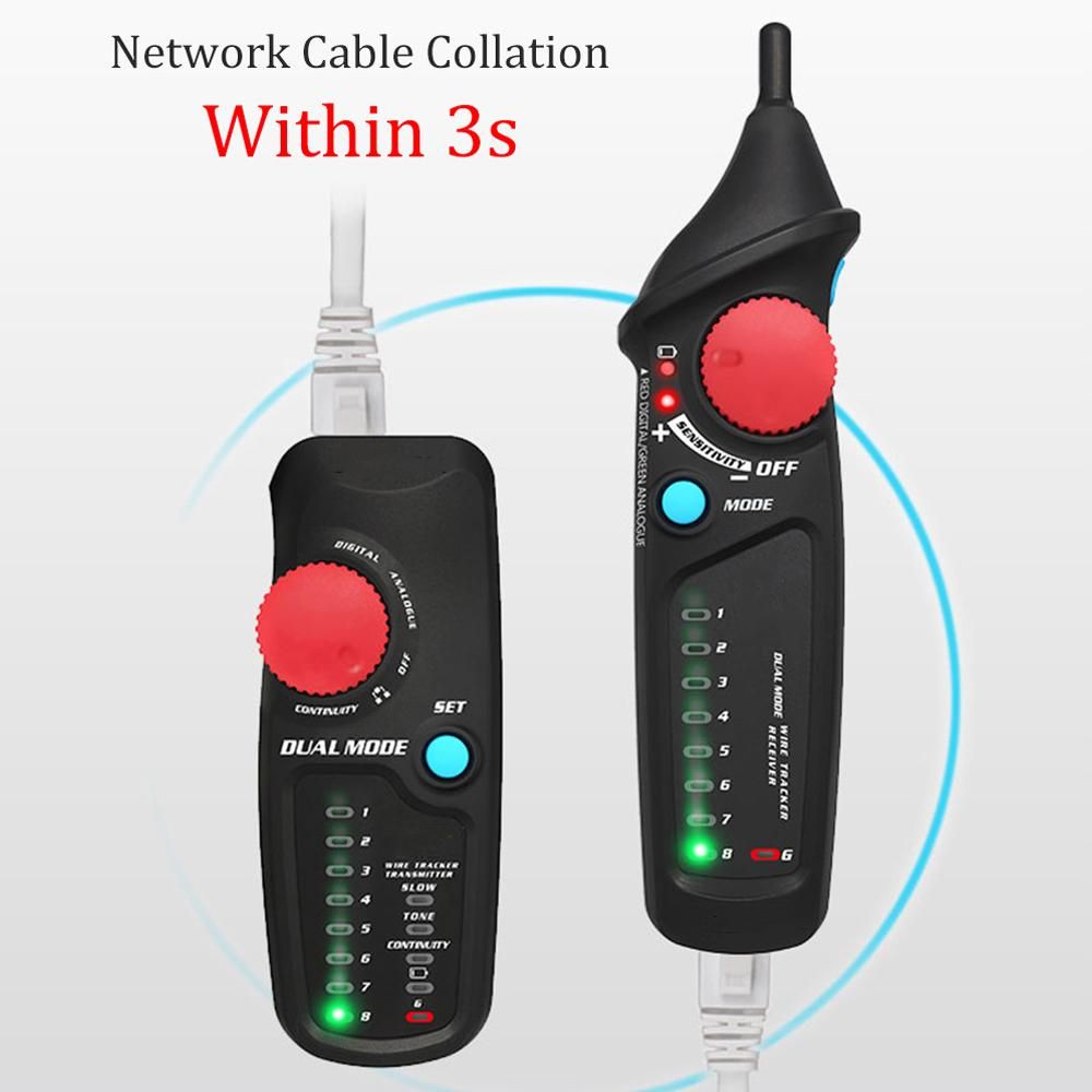 MAXRIENY FWT82 Digital and Analog Dual Mode Network Cable Tracker Wire Toner RJ45 RJ11 Ethernet LAN Tracer Analyzer Detector Line Finder Wire Tracking