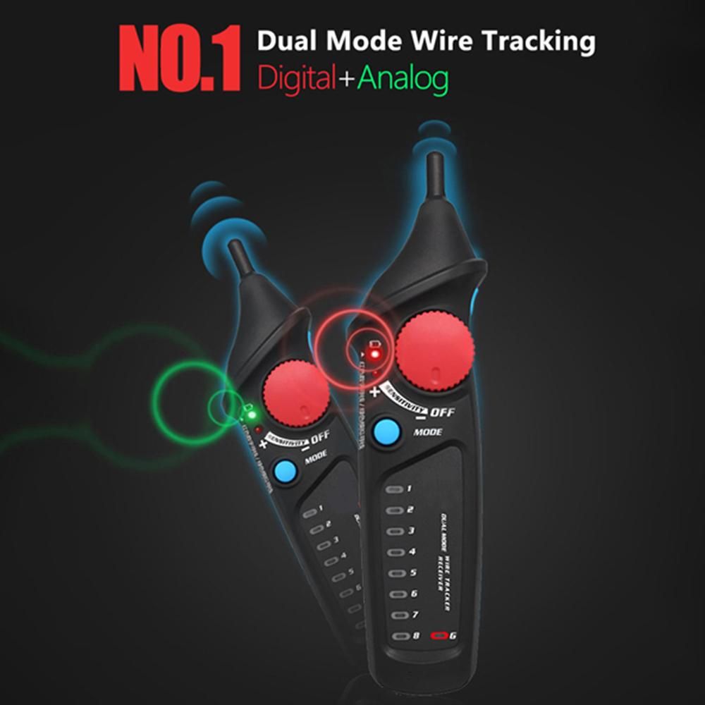 MAXRIENY FWT82 Digital and Analog Dual Mode Network Cable Tracker Wire Toner RJ45 RJ11 Ethernet LAN Tracer Analyzer Detector Line Finder Wire Tracking