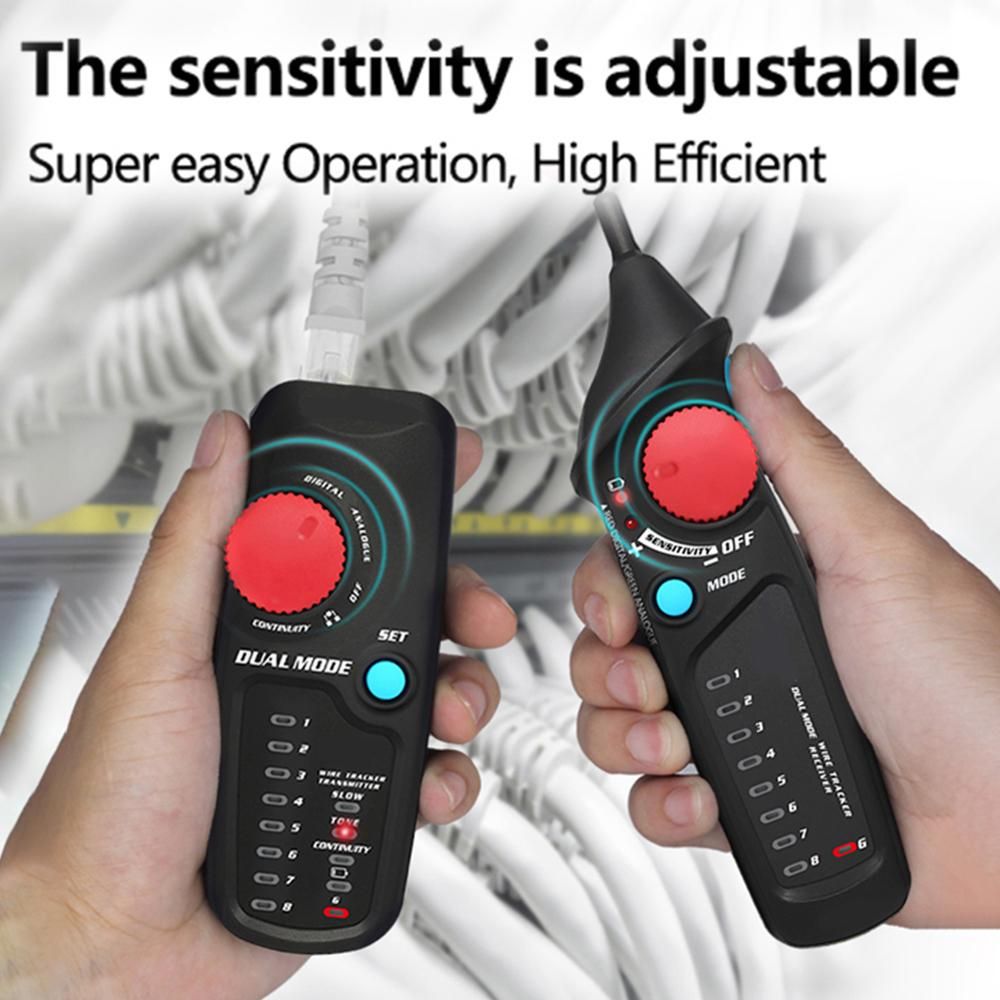 MAXRIENY FWT82 Digital and Analog Dual Mode Network Cable Tracker Wire Toner RJ45 RJ11 Ethernet LAN Tracer Analyzer Detector Line Finder Wire Tracking
