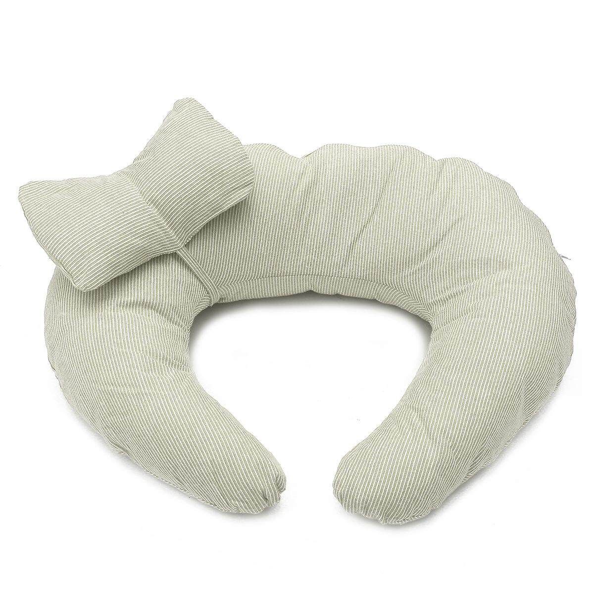 Newborn Baby Feeding Pillow U Maternity Pregnancy Nursing Cushion Beige Stripe