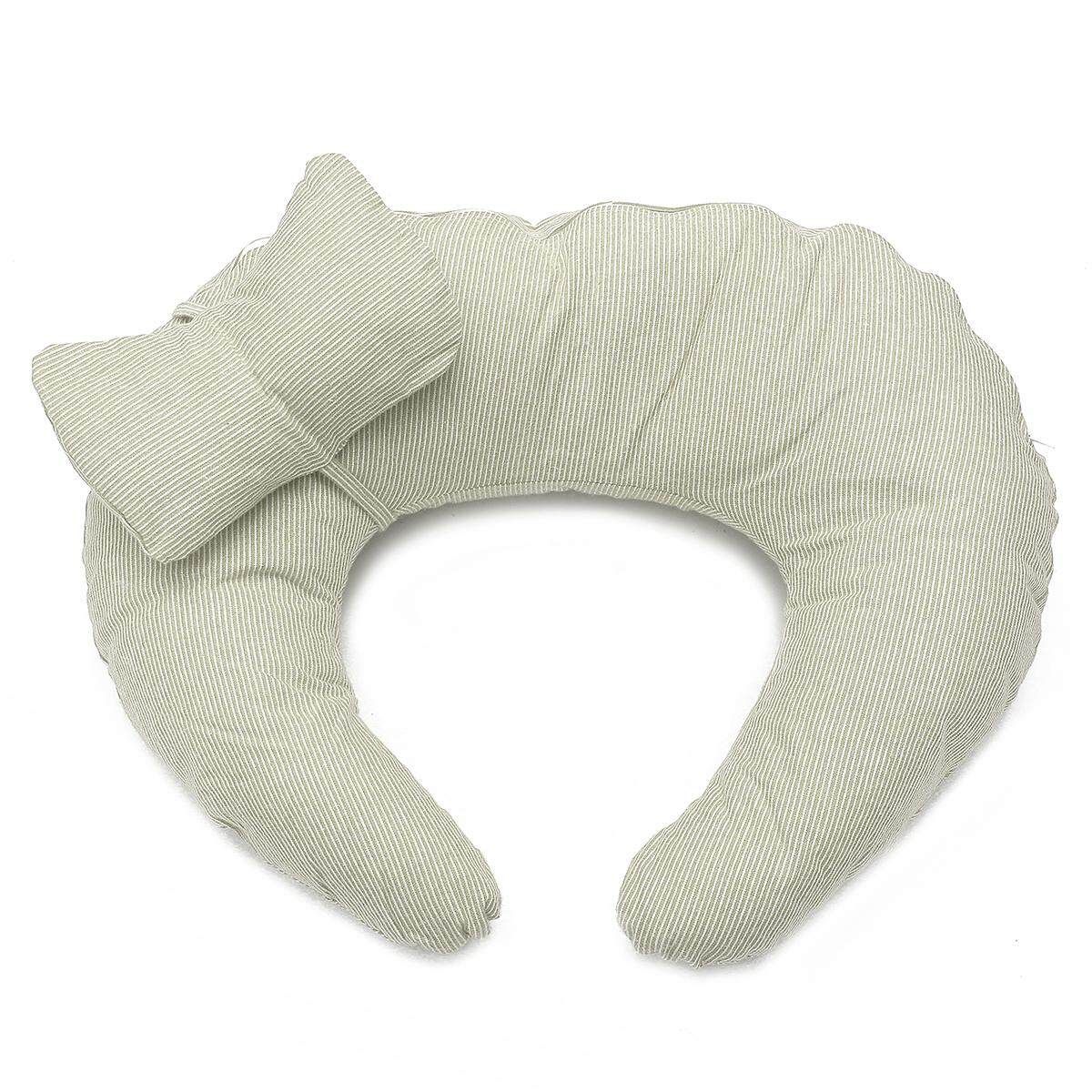 Newborn Baby Feeding Pillow U Maternity Pregnancy Nursing Cushion Beige Stripe