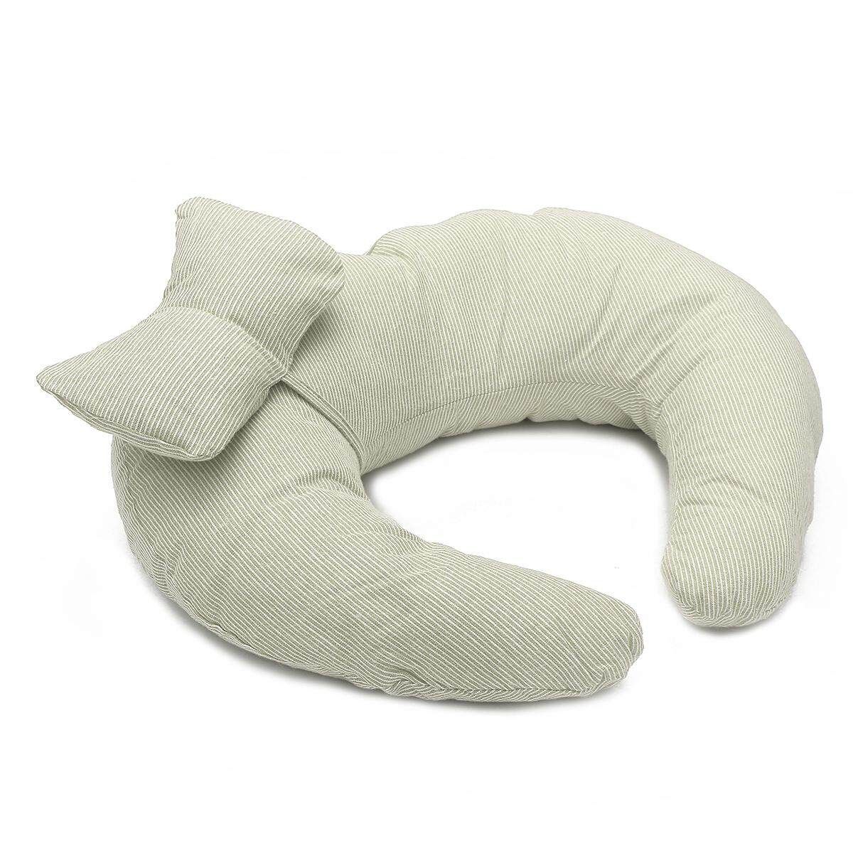 Newborn Baby Feeding Pillow U Maternity Pregnancy Nursing Cushion Beige Stripe