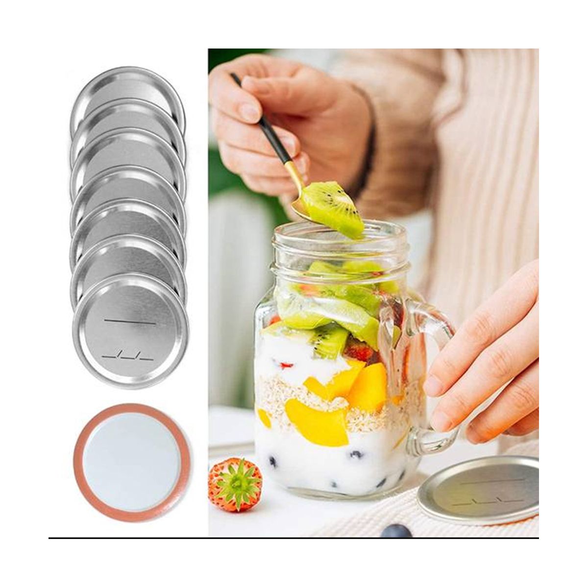 140Pcs Canning Lids Regular Mouth for Ball/Kerr Jars,